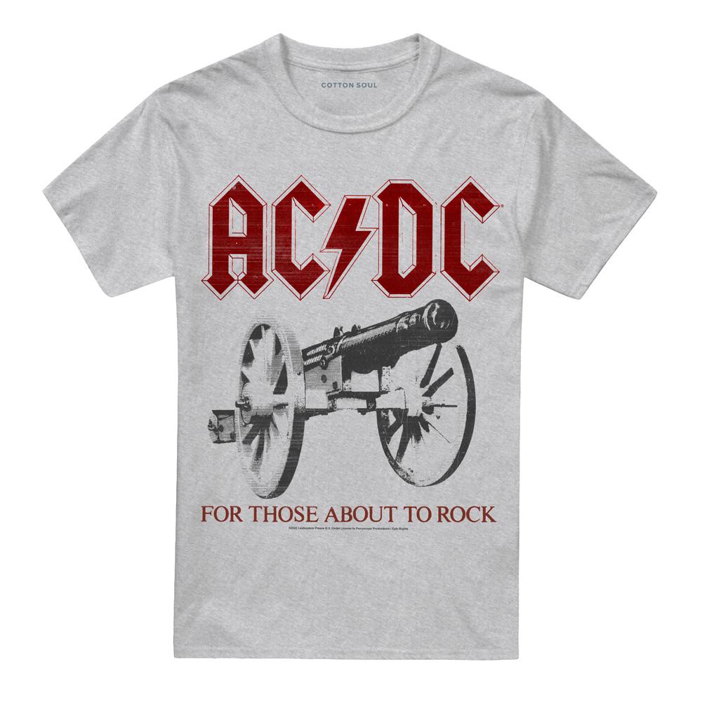 Athletic - Front - AC-DC Unisex Adult About To Rock Heather T-Shirt
