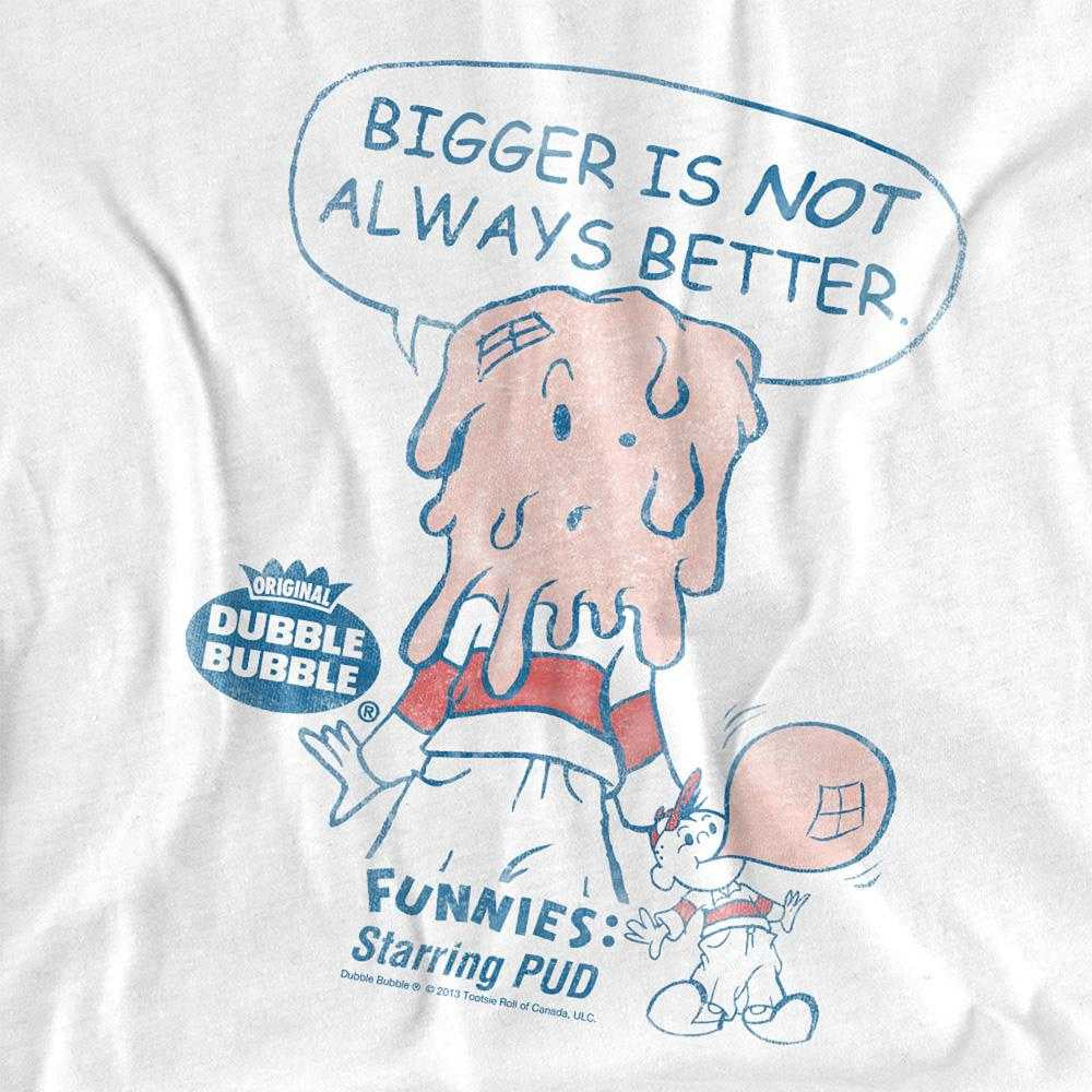 White - Side - Dubble Bubble Unisex Adult Bigger Long-Sleeved T-Shirt