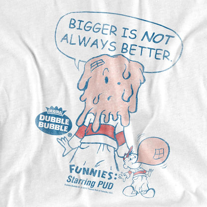 White - Side - Dubble Bubble Unisex Adult Bigger T-Shirt