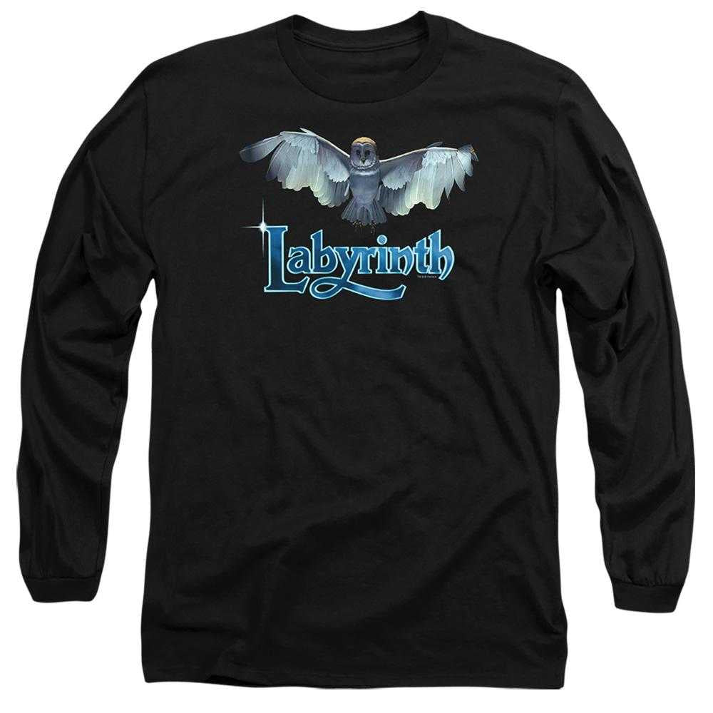 Black - Front - Labyrinth Unisex Adult Title Sequence Long-Sleeved T-Shirt