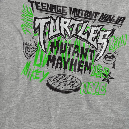 Athletic Heather - Side - Teenage Mutant Ninja Turtles: Mutant Mayhem Womens-Ladies Graffiti Heather Logo T-Shirt