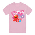 Pink - Front - Sesame Street Unisex Adult Sweeties Elmo & Abby Valentine`s Day T-Shirt