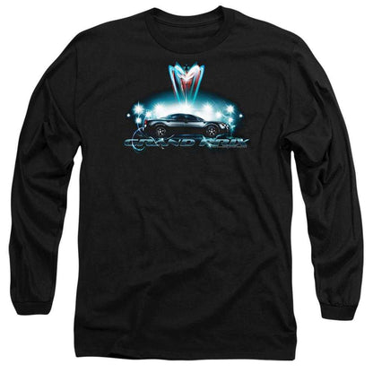 Black - Front - Pontiac Unisex Adult Grand Prix Long-Sleeved T-Shirt