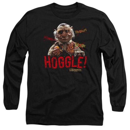 Black - Front - Labyrinth Unisex Adult Hoggle Long-Sleeved T-Shirt