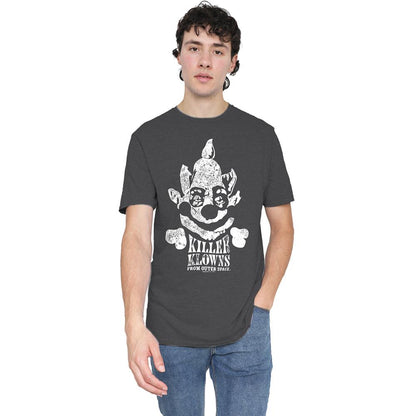 Charcoal - Lifestyle - Killer Klowns From Outer Space Unisex Adult Kreepy Heather T-Shirt