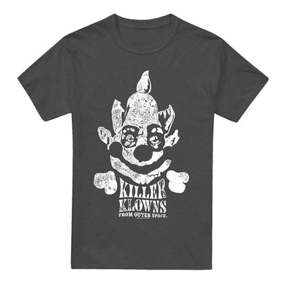 Charcoal - Front - Killer Klowns From Outer Space Unisex Adult Kreepy Heather T-Shirt