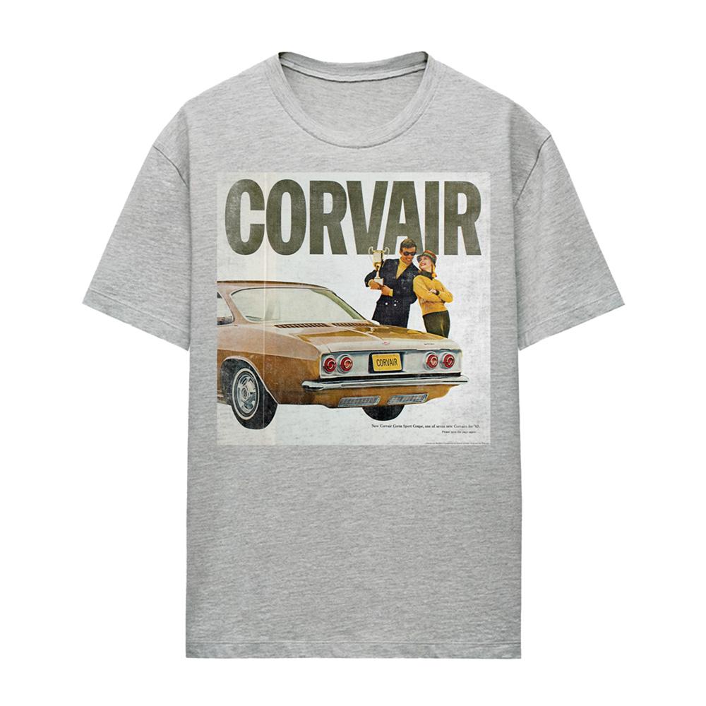 Athletic - Front - Chevrolet Unisex Adult Corvair Ad Heather T-Shirt