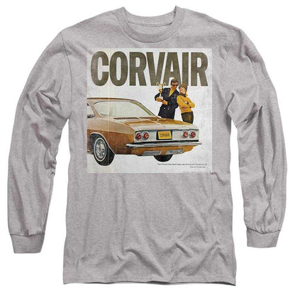 Athletic - Front - Chevrolet Unisex Adult Corvair Ad Heather Long-Sleeved T-Shirt