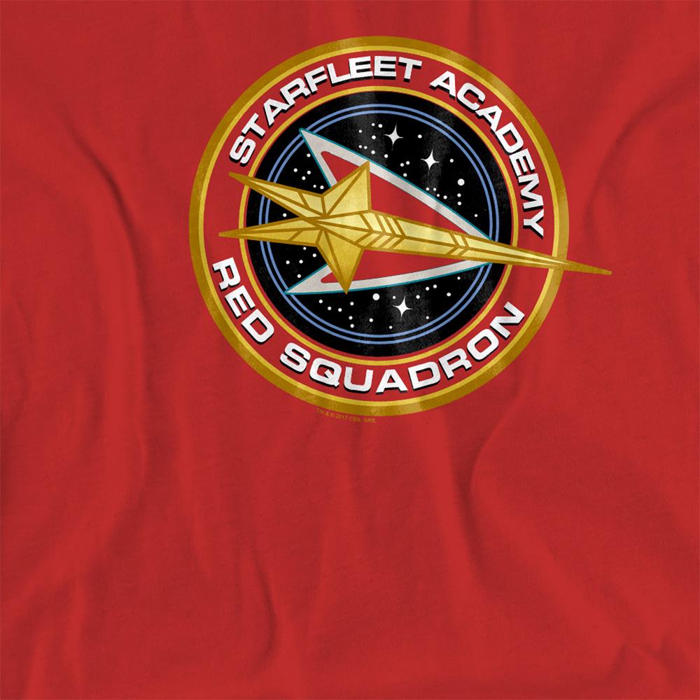 Red - Side - Star Trek Womens-Ladies Red Squadron T-Shirt