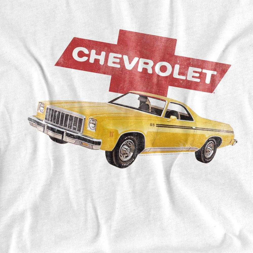 White - Side - Chevrolet Unisex Adult El Camino Long-Sleeved T-Shirt