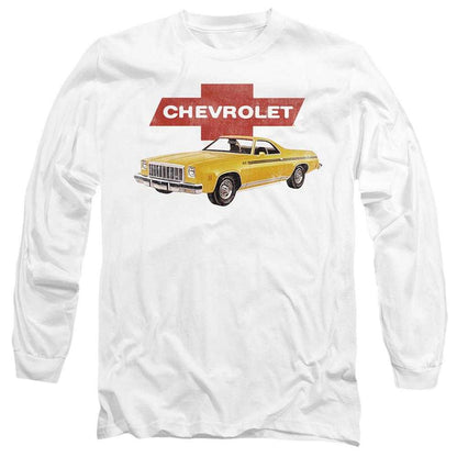 White - Front - Chevrolet Unisex Adult El Camino Long-Sleeved T-Shirt