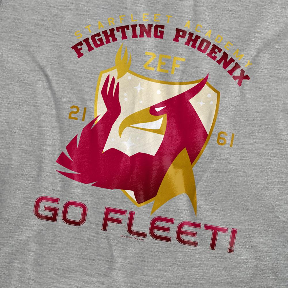 Athletic - Side - Star Trek Womens-Ladies Fighting Phoenix Heather T-Shirt