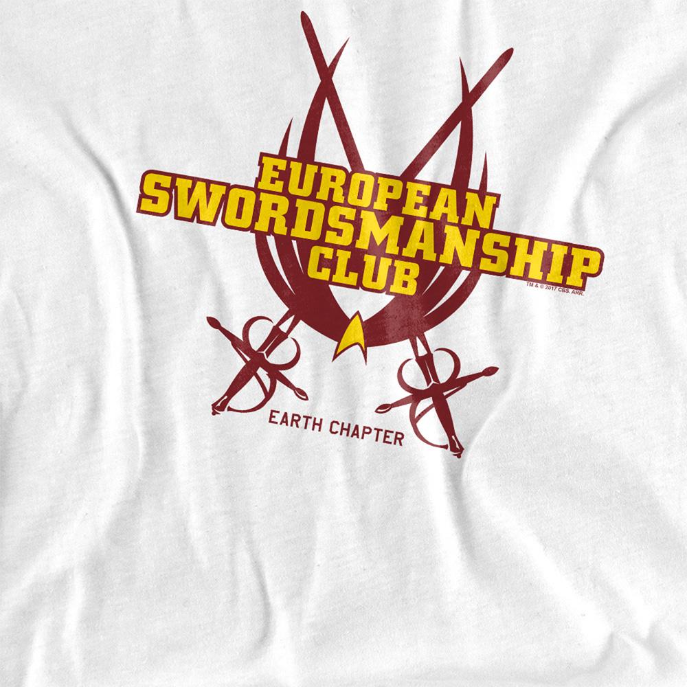 White - Side - Star Trek Womens-Ladies Swordsmanship Club T-Shirt