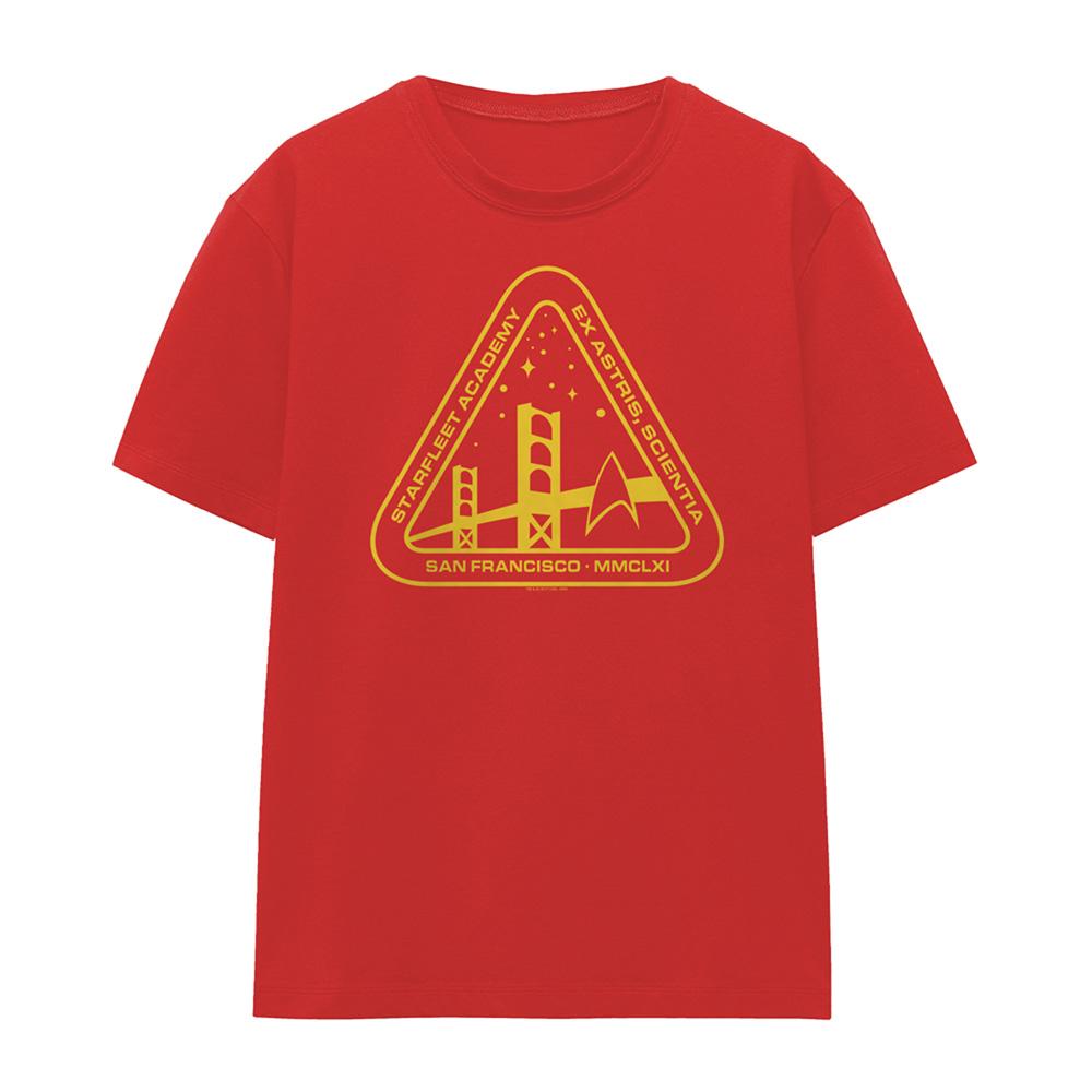 Red - Front - Star Trek Womens-Ladies Gold Academy T-Shirt