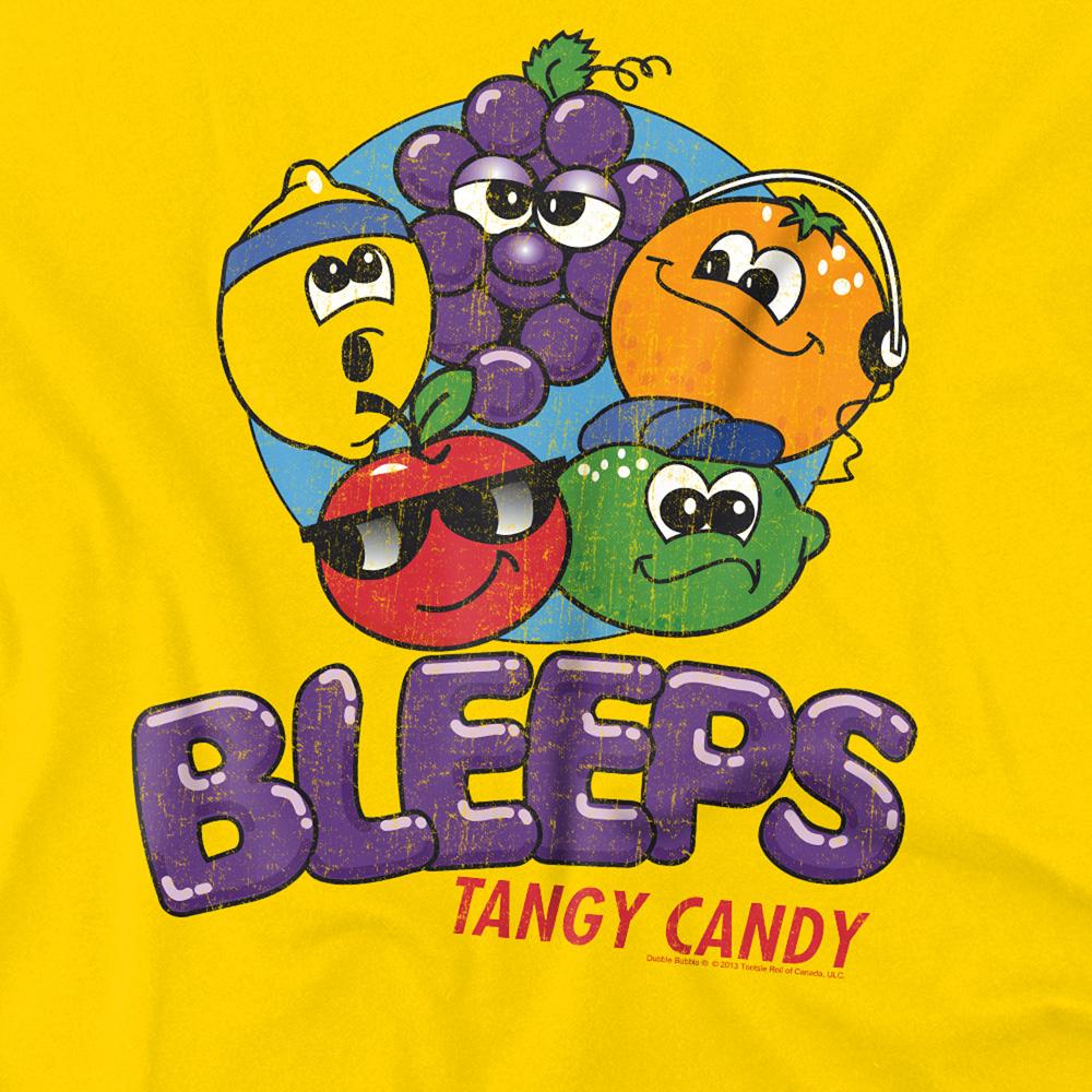 Yellow - Side - Dubble Bubble Unisex Adult Bleeps T-Shirt