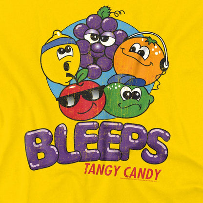 Yellow - Side - Dubble Bubble Unisex Adult Bleeps T-Shirt