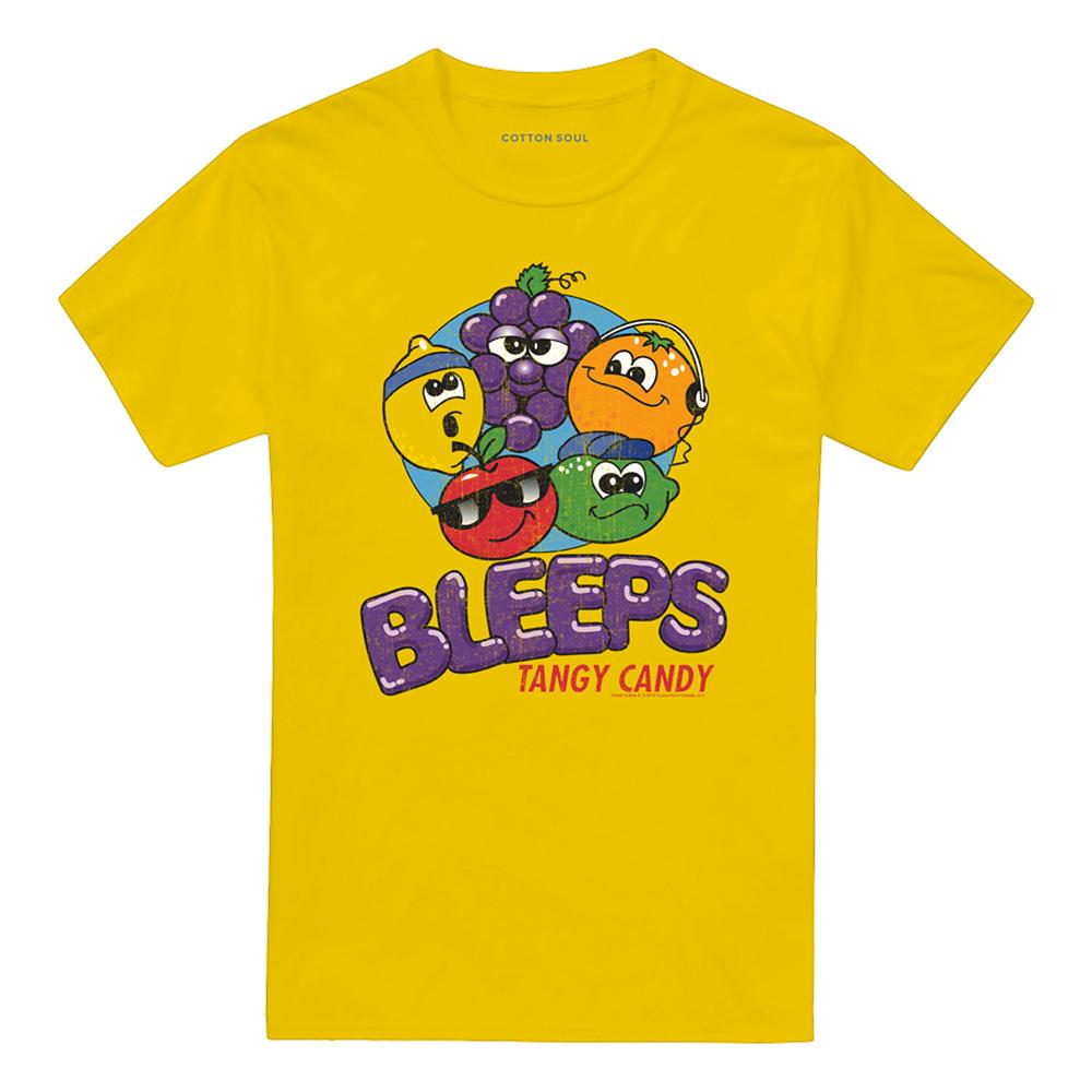 Yellow - Front - Dubble Bubble Unisex Adult Bleeps T-Shirt