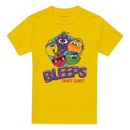 Yellow - Front - Dubble Bubble Unisex Adult Bleeps T-Shirt