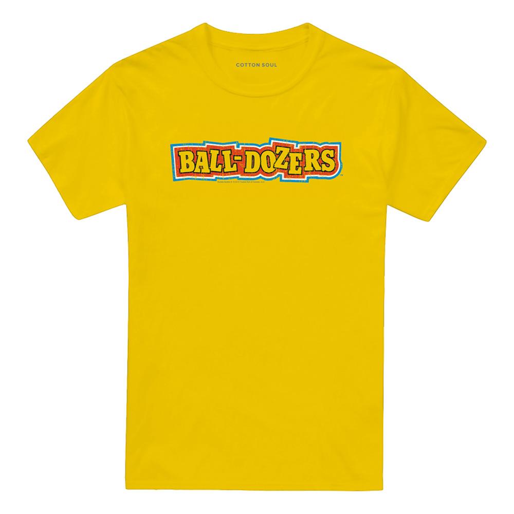 Yellow - Front - Dubble Bubble Unisex Adult Balldozers T-Shirt