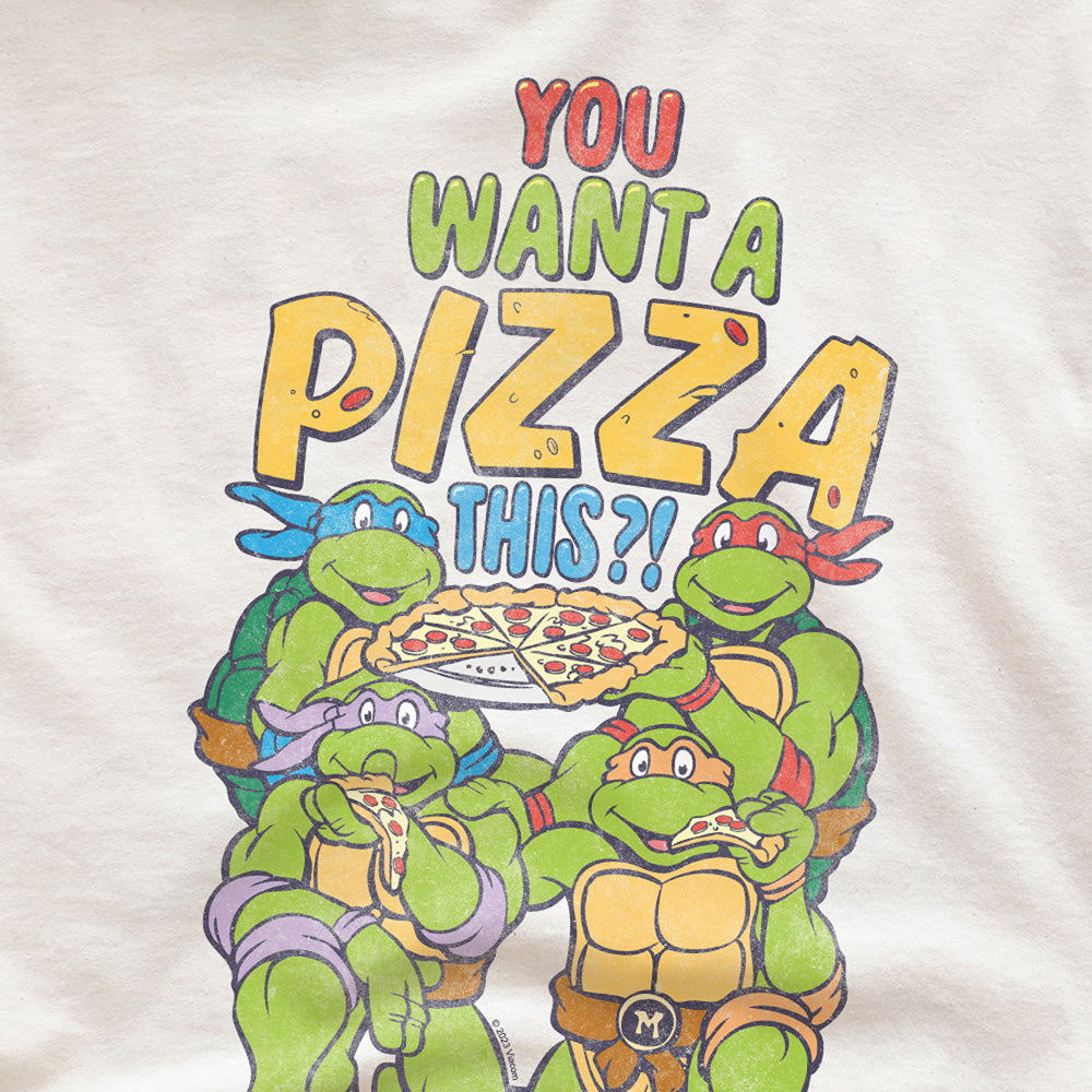 Natural - Side - Teenage Mutant Ninja Turtles Mens Pizza This T-Shirt