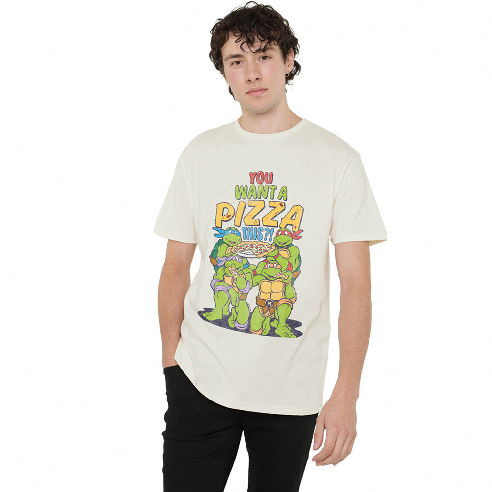 Natural - Lifestyle - Teenage Mutant Ninja Turtles Mens Pizza This T-Shirt