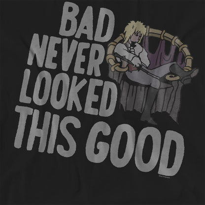 Black - Side - Labyrinth Womens-Ladies Bad Never Looked This Good T-Shirt