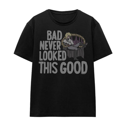 Black - Front - Labyrinth Womens-Ladies Bad Never Looked This Good T-Shirt