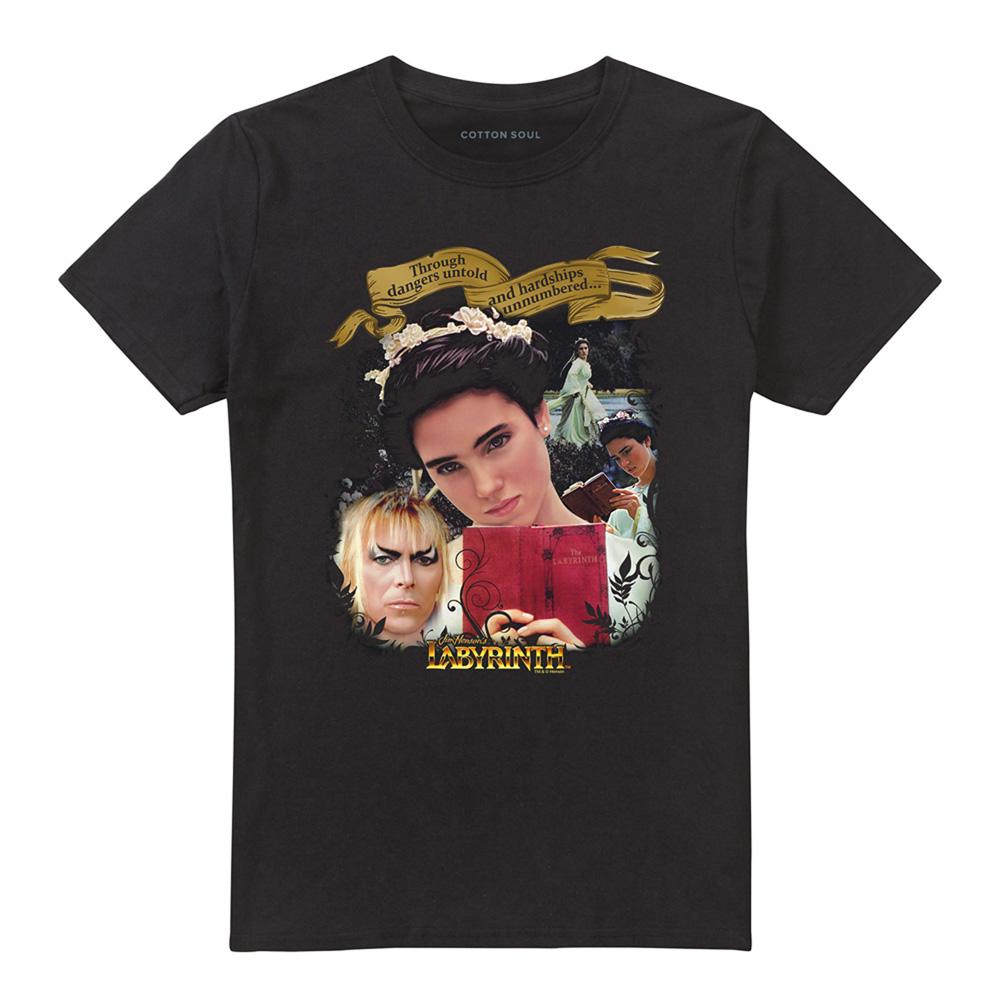 Black - Front - Labyrinth Unisex Adult Dangers Untold T-Shirt