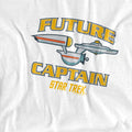 White - Side - Star Trek Unisex Adult Future Captain T-Shirt