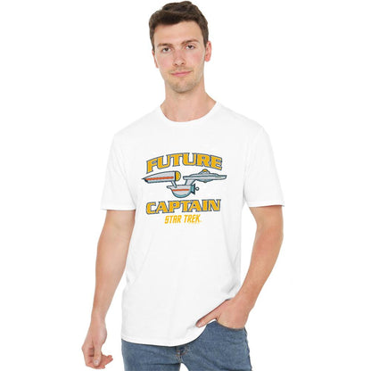 White - Lifestyle - Star Trek Unisex Adult Future Captain T-Shirt