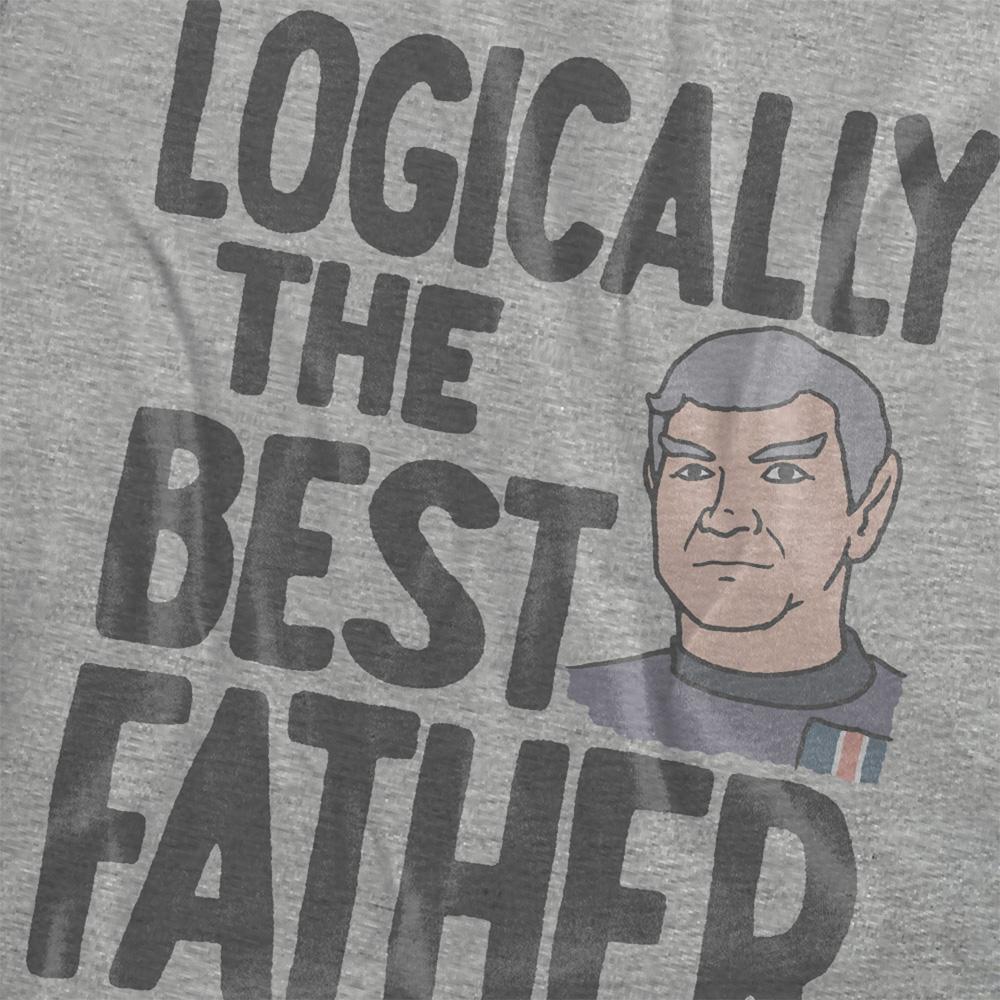 Athletic - Side - Star Trek Womens-Ladies Logically the Best Father Heather T-Shirt