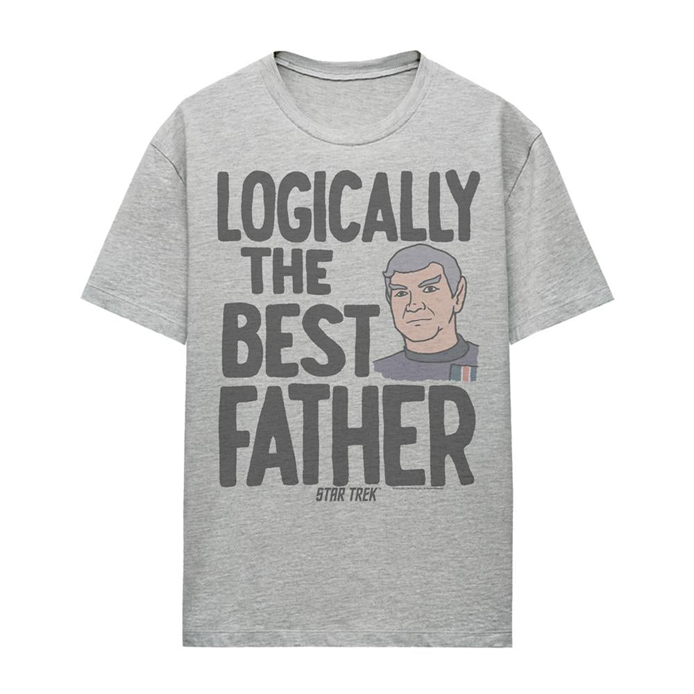 Athletic - Front - Star Trek Womens-Ladies Logically the Best Father Heather T-Shirt