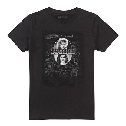 Black - Front - Labyrinth Unisex Adult Maze T-Shirt