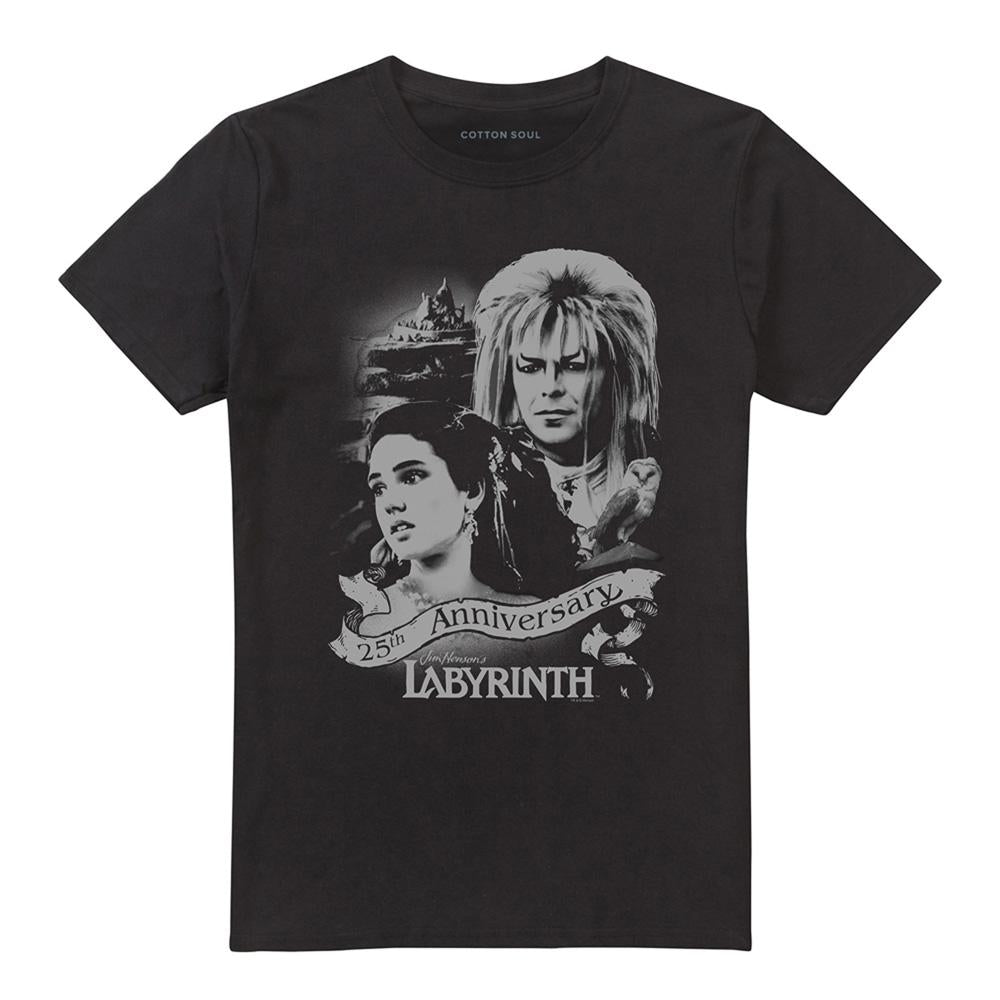 Black - Front - Labyrinth Unisex Adult 25th Anniversary T-Shirt