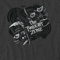 Charcoal - Side - The Twilight Zone Unisex Adult Strange Faces Heather T-Shirt