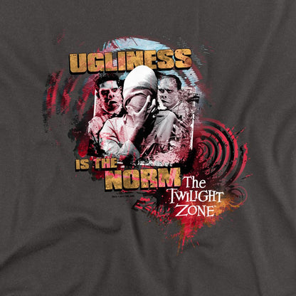 Charcoal - Side - The Twilight Zone Unisex Adult The Norm Heather Long-Sleeved T-Shirt
