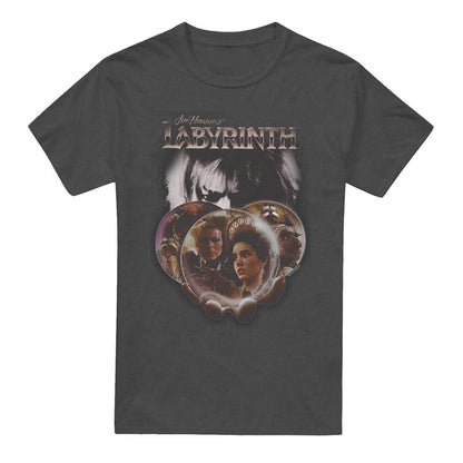 Charcoal - Front - Labyrinth Unisex Adult Globe Heather T-Shirt