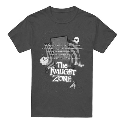 Charcoal - Back - The Twilight Zone Unisex Adult Monologue Heather T-Shirt