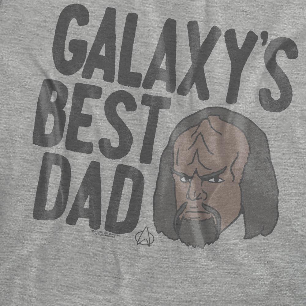 Athletic - Side - Star Trek: The Next Generation Womens-Ladies Galaxy´s Best Dad Heather T-Shirt
