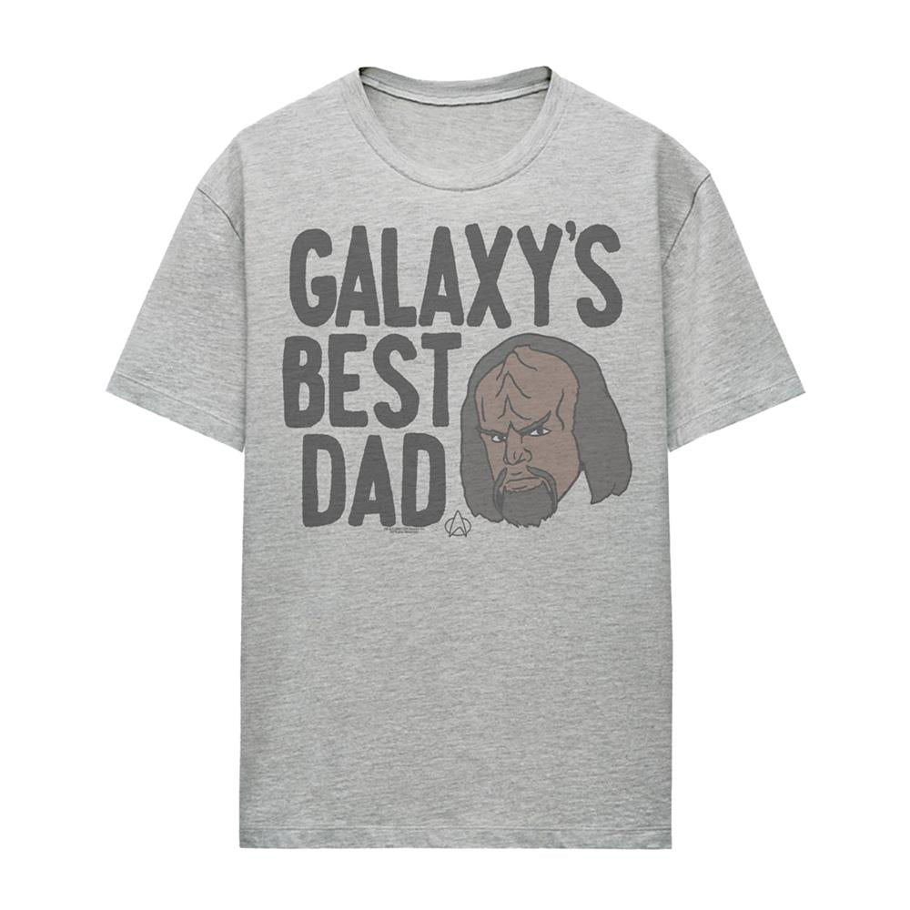 Athletic - Front - Star Trek: The Next Generation Womens-Ladies Galaxy´s Best Dad Heather T-Shirt