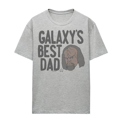 Athletic - Front - Star Trek: The Next Generation Womens-Ladies Galaxy´s Best Dad Heather T-Shirt