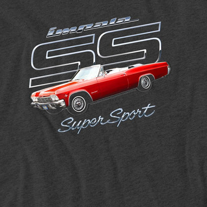 Charcoal - Side - Chevrolet Unisex Adult Impala SS T-Shirt