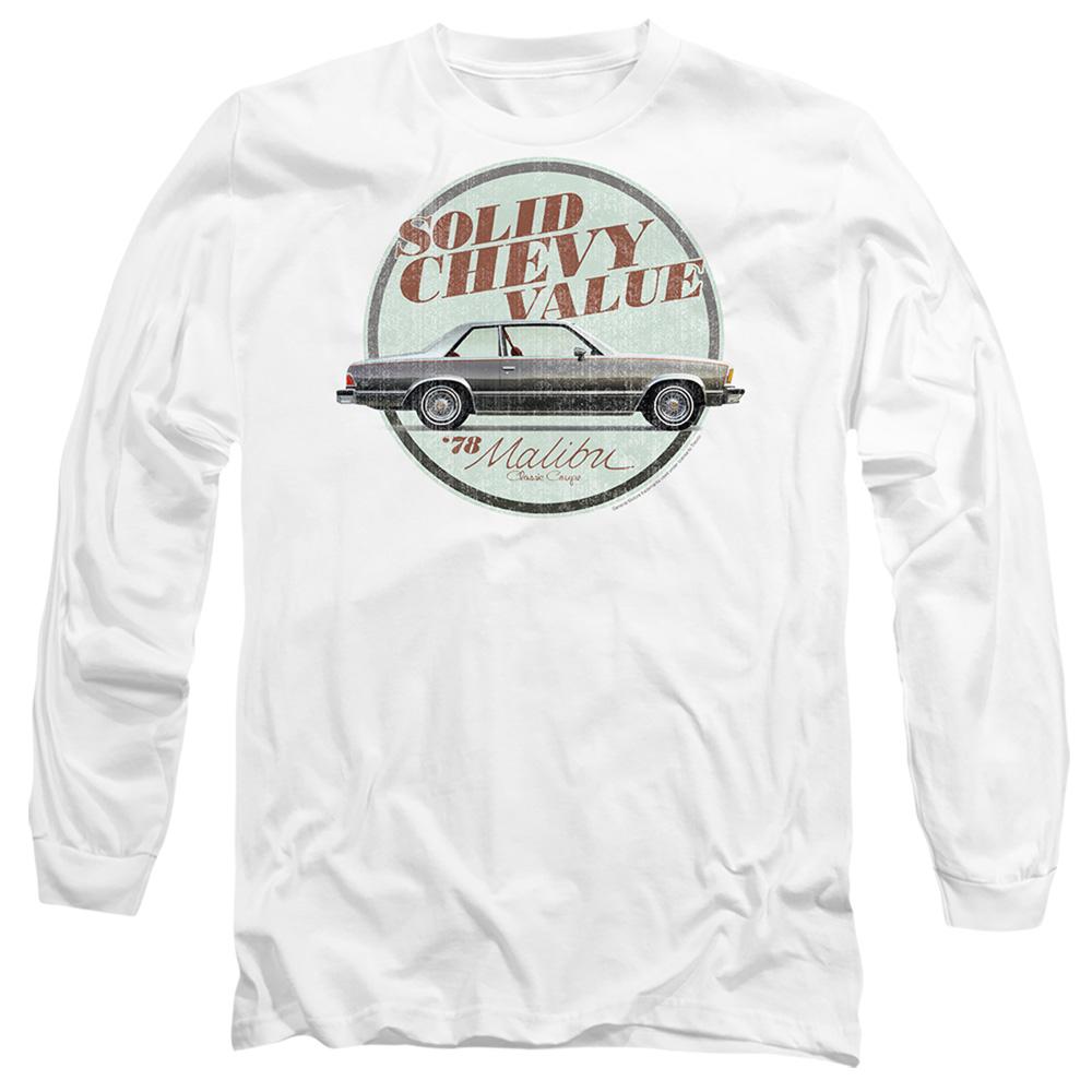 White - Front - Chevrolet Unisex Adult Do The Bu Long-Sleeved T-Shirt