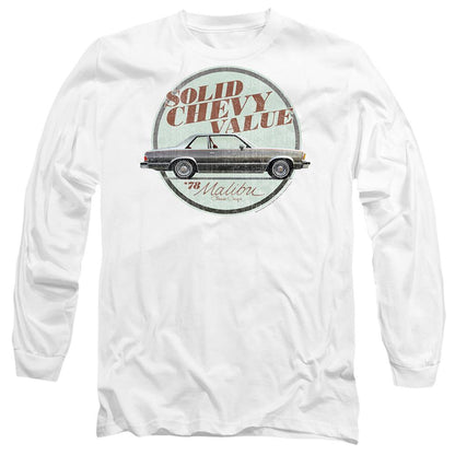 White - Front - Chevrolet Unisex Adult Do The Bu Long-Sleeved T-Shirt