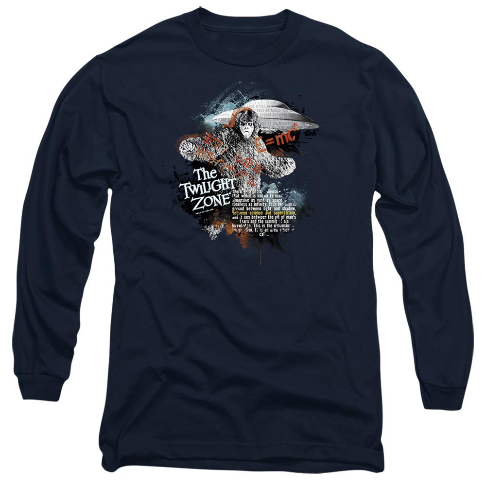 Navy - Front - The Twilight Zone Unisex Adult Science & Superstition Long-Sleeved T-Shirt