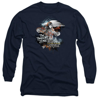 Navy - Front - The Twilight Zone Unisex Adult Science & Superstition Long-Sleeved T-Shirt