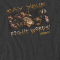 Charcoal - Side - Labyrinth Unisex Adult Say Your Right Words Heather T-Shirt