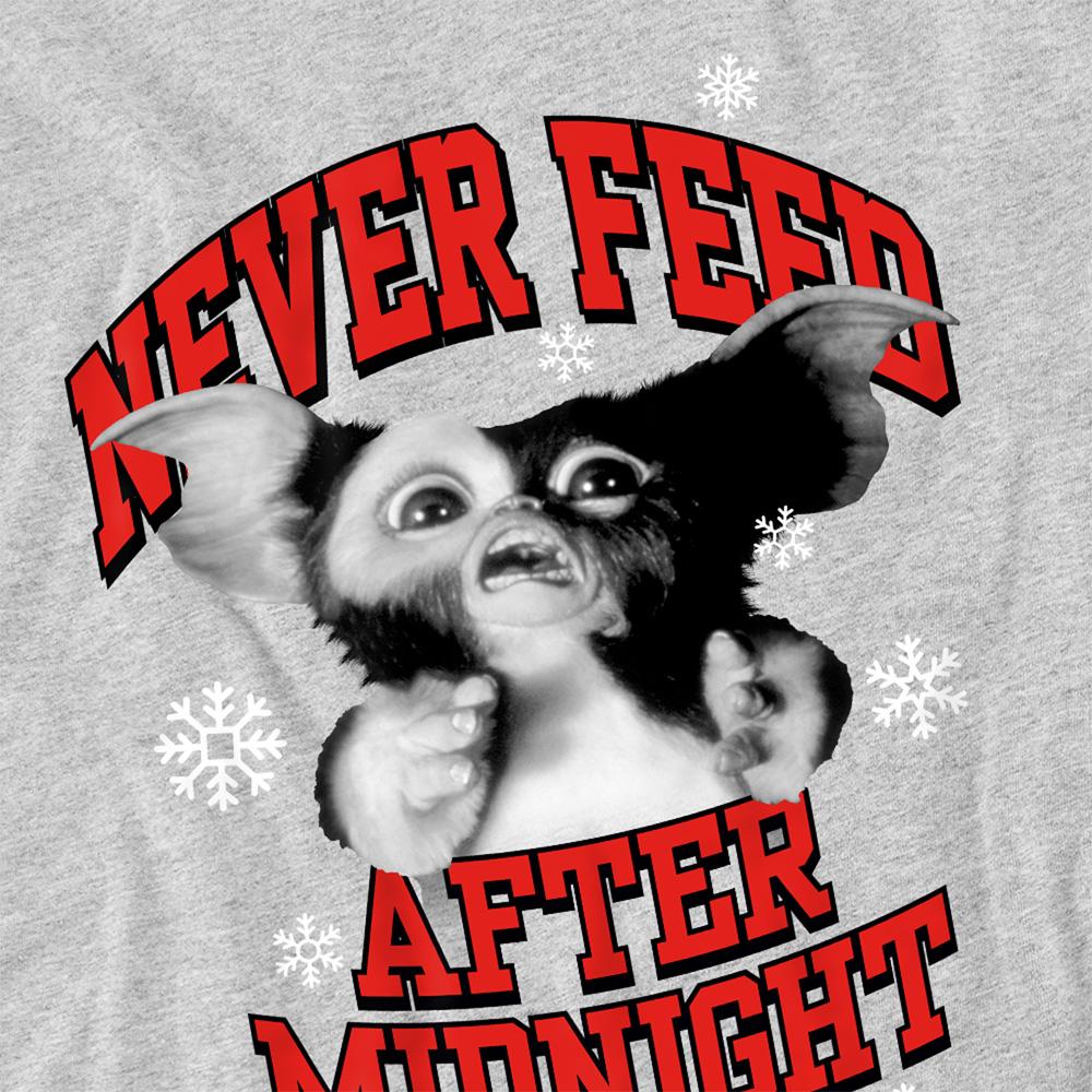 Athletic Heather - Side - Gremlins Unisex Adult Never Feed After Midnight Gizmo Heather Christmas T-Shirt