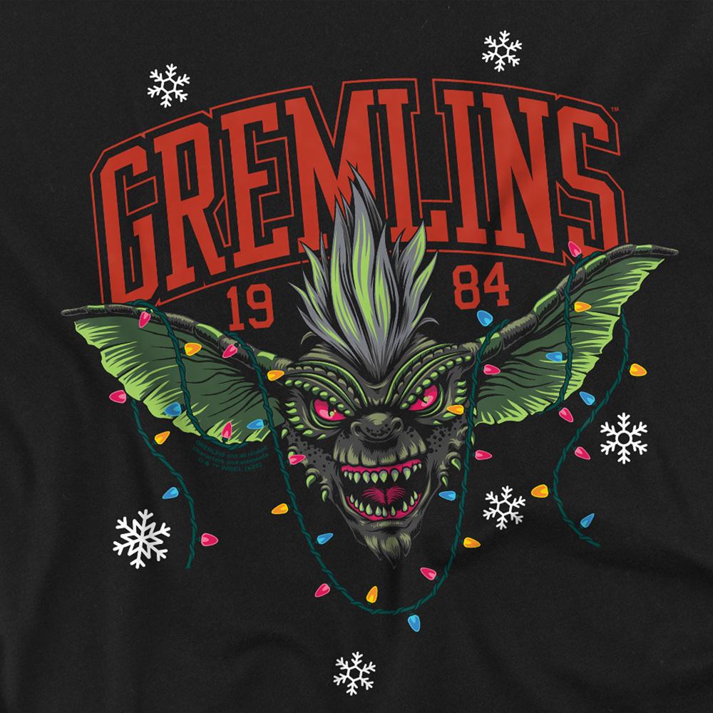 Black - Side - Gremlins Unisex Adult 1984 Lights Christmas T-Shirt