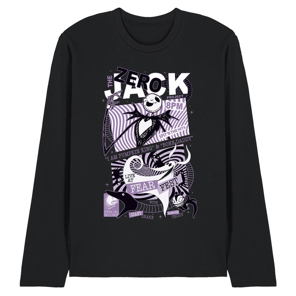 Black - Front - The Nightmare Before Christmas Unisex Adult The Pumpkin King Long-Sleeved T-Shirt